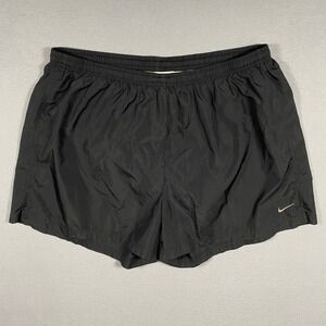 Nike Running Shorts Mens XXL Black Lined‎ Athletic Gym Swoosh